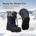 thumbnail image 4 of BURUDANI Kids Boys Girls Winter Snow Boots Insulated Outdoor Snow Boots Soft Warm Shoes Boots, 4 of 5