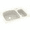 Bisque, variant on Swan Solid Surface Kitchen Sink (33" x 22") with 2 Faucet Holes