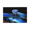 thumbnail image 2 of Rocae Blue Viper Snake Printed Heat Resistant Place Mats,Classic Hemstitch Cloth Fabric Placemats Imitation Linen Place Mat Table Mats 18x12 inch, 2 of 9