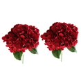 thumbnail image 2 of jifeng 2 Pieces Flower Bouquet Lifelike Hydrangea Flower for Anniversary Home Party Red, 2 of 9
