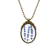 thumbnail image 1 of Planta de flor de lavanda azul Collar Colgante Vintage de bronce antiguo de joyeria de lujo de regalo Unbranded M, 1 of 3