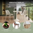 thumbnail image 4 of WestinTrends Playa Outdoor Stackable Modern Plastic Dining Chairs (Set of 2), Sand, 4 of 13
