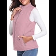 thumbnail image 3 of Chaleco Acolchado con Cuello Alto, Cremallera y Bolsillos para Mujer Rosa M, 3 of 10