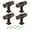 Black/Dark Walnut, variant on Uxcell 4 Pack T-Bar Wooden Drawer Pulls, 1.57" x 0.69" Wood Cabinet Pulls Single Hole Drawer Knobs with Black Base and Screws for Home Kitchen Room Closet Cupboard, Beech