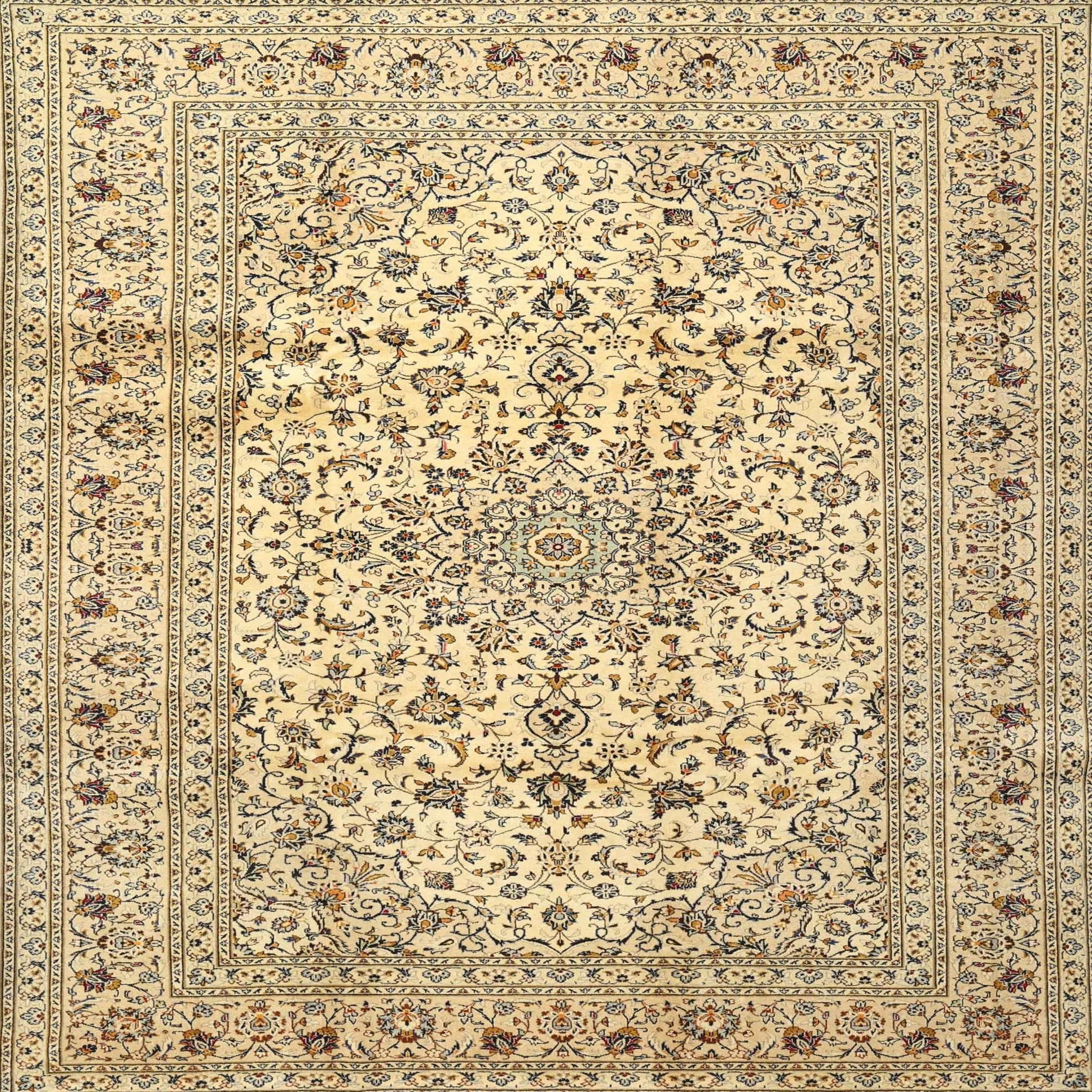 Ahgly Company Indoor Square Traditional Brown Gold Persian Area Rugs, 8