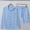 Set-A120Sky Blue, variant on Gamivast Summer Beach Outfit for Men Hooded Long Sleeve Button Down Shirt and Shorts Set Breathable Cotton Linen Texture Suit for Vacation Casual Daily Wear
