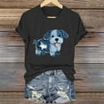thumbnail image 4 of NuoCaiYun Women'S Loose T-Shirts Printed Round Neck Short Sleeve Daily Casual Tops Summer Tee Shirts, 4 of 6