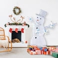 thumbnail image 5 of Laicejoy 5 FT Lighted Snowman, Christmas Outdoor Decoration with Hat, Scarf & Stars, Zip Ties & Ground Stakes, Pre-Lit Xmas Snowman with 140 Built-in LED Lights for Indoor & Outdoor Display, 5 of 9