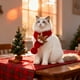 thumbnail image 4 of Bufandas navideñas tejidas para mascotas Bufandas para mascotas Accesorios navideños para mascotas, 4 of 5