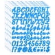 thumbnail image 1 of Uxcell Letras y Números Adhesivos, Cursiva Autoadhesiva, Azul Claro 6 Hojas, 1 of 6