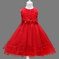 thumbnail image 2 of LUOGENLI Dress for Girls Children's Mesh Dress Dress Stylish Little Girl Dress Girls Easter Dresses 5T Fall Girls Easter Dress Size 14-16 Red 7-8 Years, 2 of 9