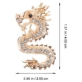 thumbnail image 2 of Nestingho Dragón Dorado Delicado Estilo Vintage Para Abrigo Suéter Accesorio Fiesta, 2 of 7
