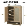 thumbnail image 4 of Hommoo 6-Tier Rattan Shoe Storage Cabinet, Modern Shoe Rack Cabinet Freestanding Organizer Cabinet for Hallway, Oak, 4 of 6