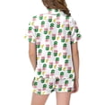 thumbnail image 3 of MIASHUI Ensemble de Pyjama 2 Pcs pour Filles à Imprimé Floral, Manches Courtes et Shorts, Blanc, 2-3 Ans, 3 of 4