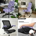 thumbnail image 2 of SCRAWLGOD Butterfly Tie-Dye Violet Elastic Computer Chair Slipcover with Armrest Protector Set of 3 Easy to Remove Desk Chair Cover Dustproof Universal Swivel Chair Covers, L, 2 of 7