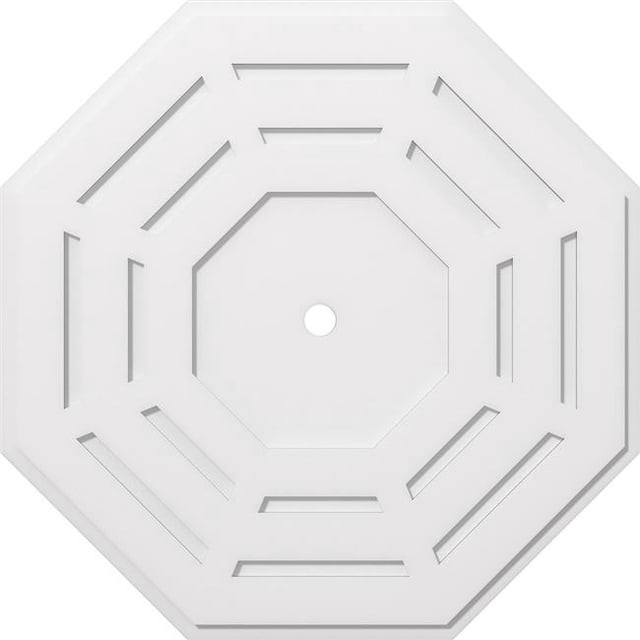 Ekena Millwork CMP40WN-02000 40 in. OD x 2 in. ID Square Westin Architectural Grade PVC Contemporary Ceiling Medallion