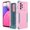 K-Pink+Green, variant on SaniMore for Samsung Galaxy A33 5G (6.4" 2021) Case, [Sliding Camera Window] Wireless Charging Shockproof Drop Resistant Hybird PC TPU Anti-slip Heavy Duty Protective Shell, Navy Blue