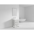 thumbnail image 2 of Fine Fixtures - Modern Grey Marble 24" Bathroom Vanity Set,Chrome Hardware, vitreous China Sink Top, 2 of 8