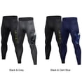 thumbnail image 3 of Pack de 2 pantalones de compresión para hombre, secado rápido, deportes, fitness, entrenamiento, 3 of 7