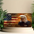 thumbnail image 6 of 1 Pcs 2D Flat License Plate Covers & Frames, American Eagle with American For Decorative Front, Waterproof For Decoration Aluminum License Plate Covers & Frames Cover For Men Women, 12" X 6", 6 of 7