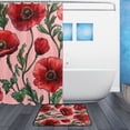 thumbnail image 2 of BZSMCE Shower Curtain and Bath Accessory Set,Floral Love Fest Pattern, 2 of 7