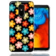 thumbnail image 1 of MUNDAZE LG Stylo 5 Groovy Gradient Retro Color Flowers Double Layer Phone Case Cover, 1 of 3