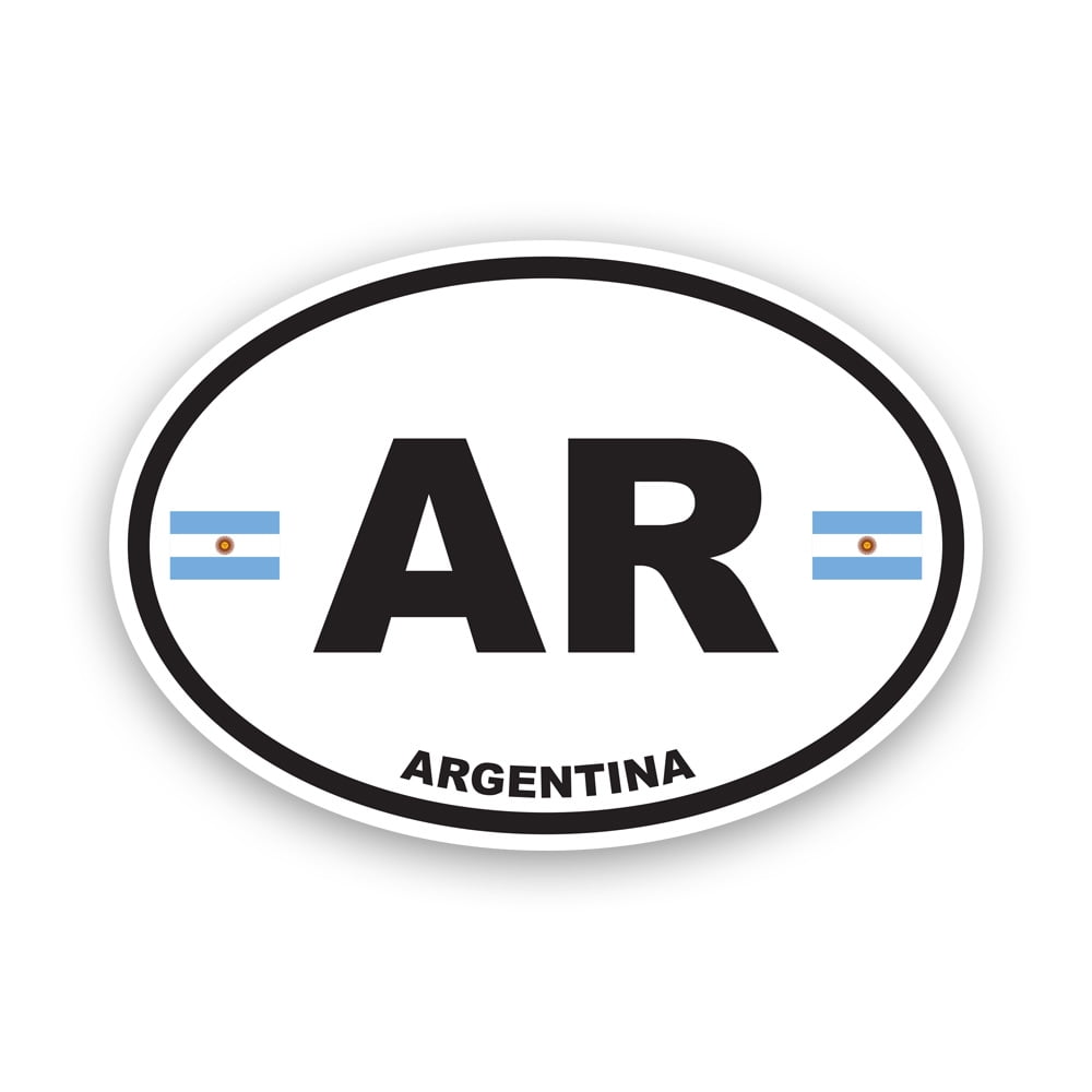 Argentina Oval Sticker Decal Self Adhesive Vinyl Weatherproof Made in USA argentine flag