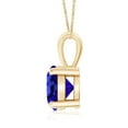 thumbnail image 2 of Angara Necklace - Natural 1.8 ct Tanzanite Pendant Necklace for Women in 14K Yellow Gold - December Birthstone Jewelry | Round Tanzanite Necklace, 2 of 9
