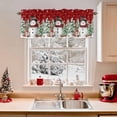 thumbnail image 2 of Christmas Snowman Valances for Windows, 42 x 18in, Winter Christmas Tree Cardinal Snow Red Rod Pocket Kitchen Valance Curtain Light Filtering Window Treatments for Living Room Bedroom, 1 Panel, 2 of 7
