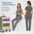 thumbnail image 6 of VIAOLI Scrubs for Women Set Modern Scrub Top and 8 Pockets Jogger Pants Medical Nursing Uniforms Scrubs Set, 6 of 6