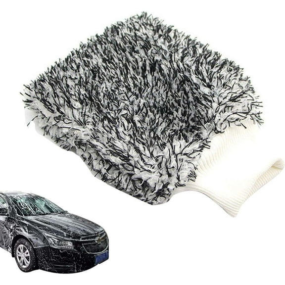 JOR Car Wash Mitts Microfiber - Scratch Free Double-Sided Microfiber Wash Mitt - Mitts Tools Chenille Scratch-Free Car Washing Gloves Car Wash Winter Waterproof Aezon