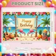 thumbnail image 2 of Tropical Style Banner Flamingo Pattern Beach Birthday Backdrop Palm Tree Design Floral Decor Tropical Party Display for Birthday Party Beach Celebration Tropical Theme Party, 2 of 9