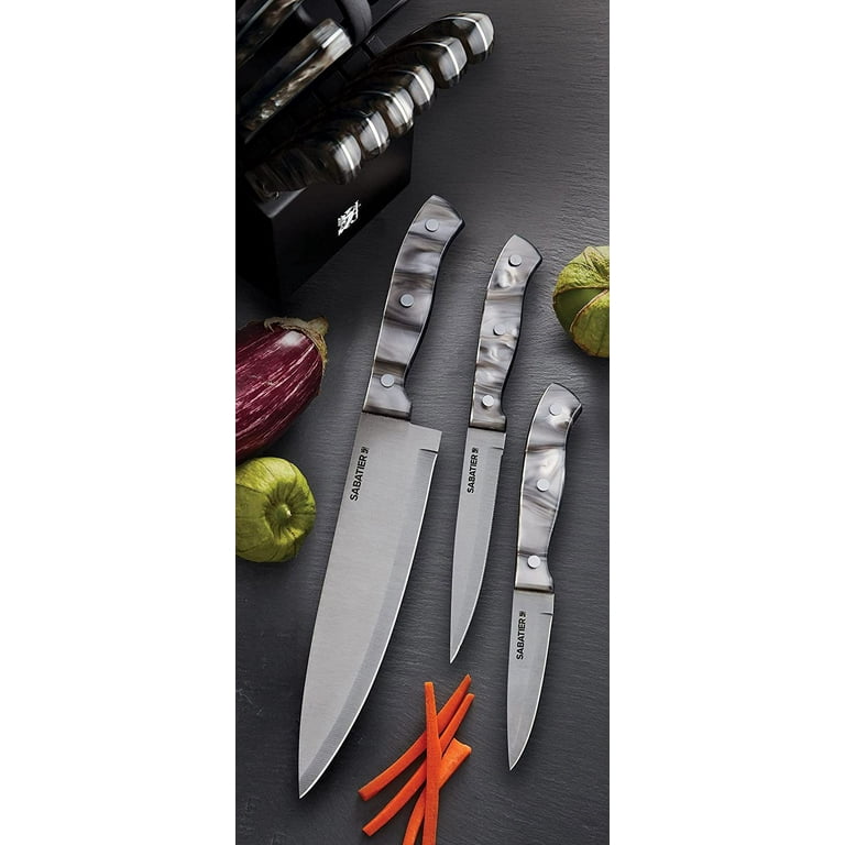 Sabatier 13-Piece Forged Triple Rivet Knife Block Set, High-Carbon  Stainless Steel Kitchen Knives & Reviews