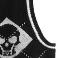 thumbnail image 4 of Women Elastic Warm Gothic Knitted Vest V-neck Fashion Skeleton and Argyle Printed Pattern Tops, 4 of 6