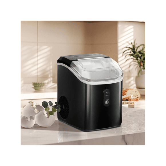 SARAHE Nugget Ice Maker Countertop, Stainless Steel