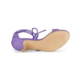 thumbnail image 5 of BLISSFUL STEP Women's Open Toe Kitten Heel Lace Up Sandals, 5 of 7