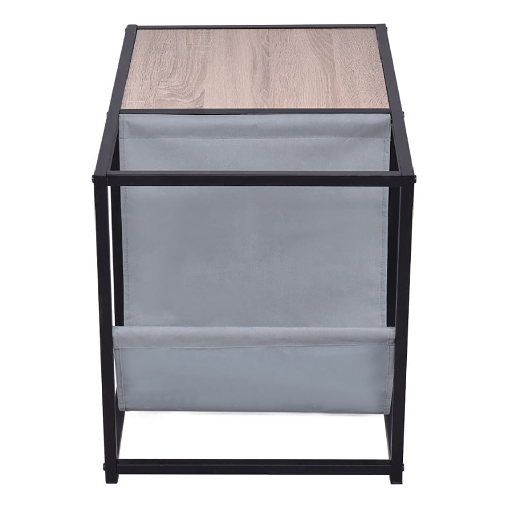 Finihen End Table, Accent Metal Magazine Organizer, Sofa Side Table, Bed Side Table, for Living Room, Bedroom, Brown Finihen End Table, Accent Metal Magazine Organizer, Sofa Side Table, Bed Side Table, for Living Room, Bedroom, Brown