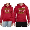 thumbnail image 2 of Wild Bobby, He's the Man She's the Boss Funny Classic His and Hers Matching Couples Hoodies Sweater Set, Red, Mens M-Womens 2XL, 2 of 3