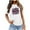 White, variant on Fesfesfes Short Sleeve Shirts for Women Fitted Women's Fashion Printed Loose T-shirt Short Sleeves Blouse Round-Neck Casual Tops Women's Shirts 10(XL)