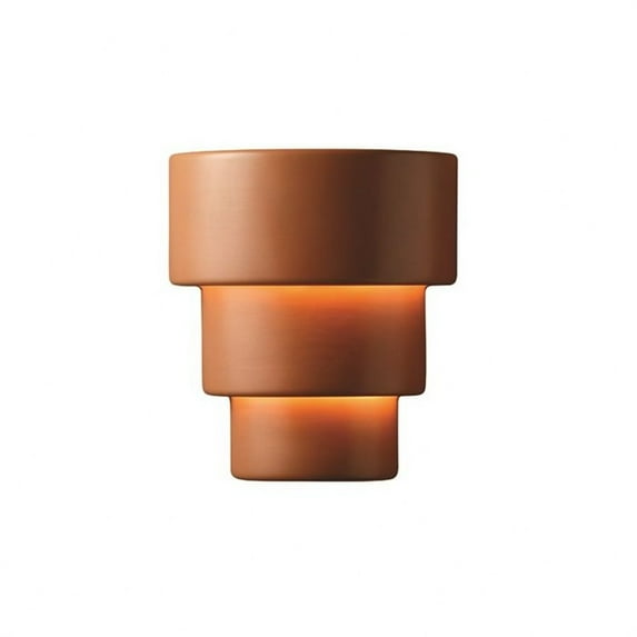 Justice Design CER-2235-CKC Ambiance - Large Terrace Wall Sconce Celedon Green Crackle Incandescent Choose Your Options