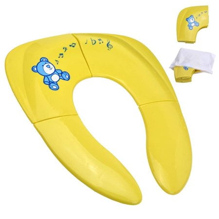 Great Travel Potty - Magicfly Foldable&Portable Travel Toilet Potty Training Seat Covers with Carry Bag for Babies, Toddlers and Kids,Pink