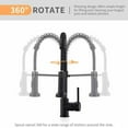 thumbnail image 5 of Senlesen Matte Black Kitchen Sink Faucet Single Handle Pull Down Sprayer Mixer Tap, 5 of 12
