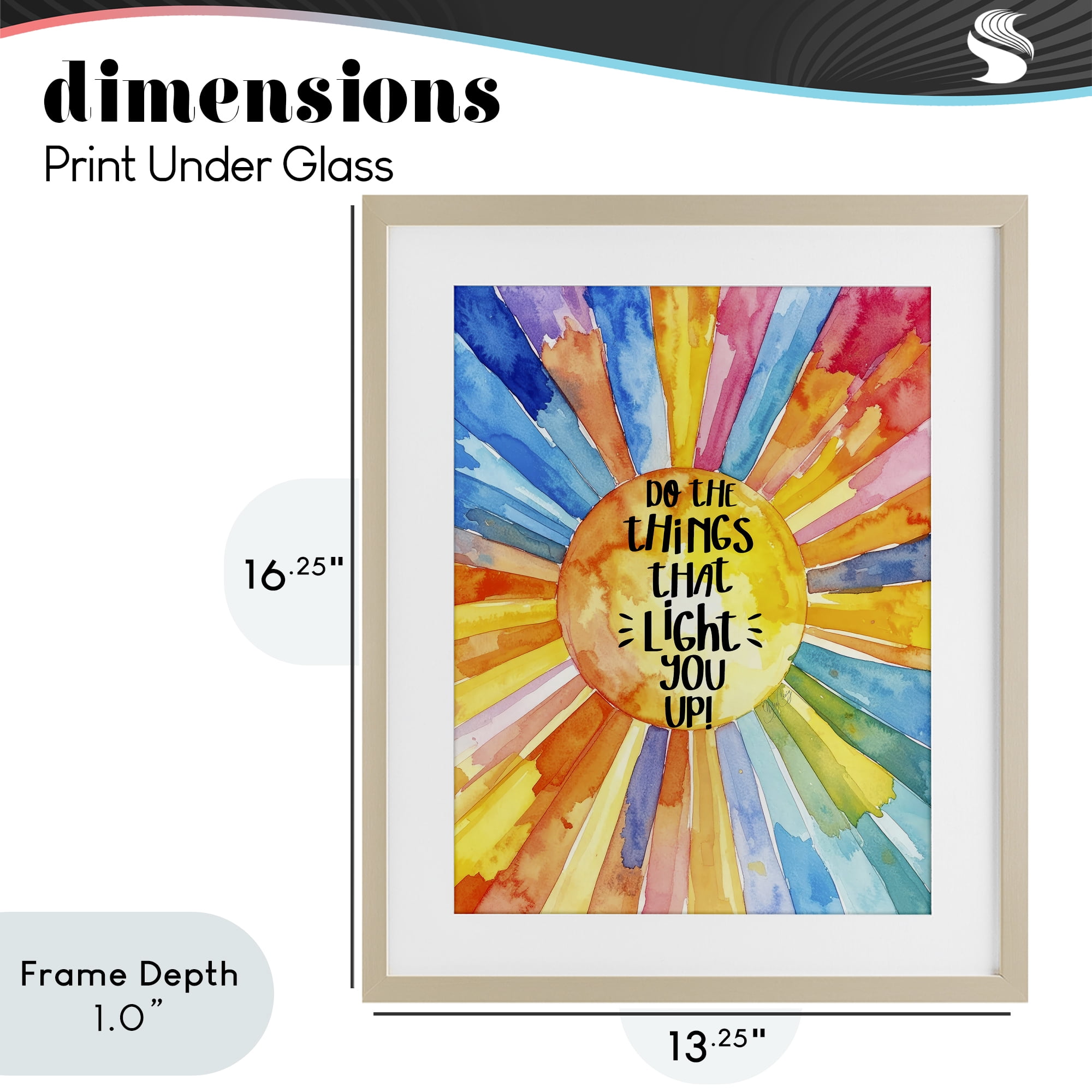 Stupell Industries Things That Light You Up Birch Framed Print Under Glass, design by Shelly Craig