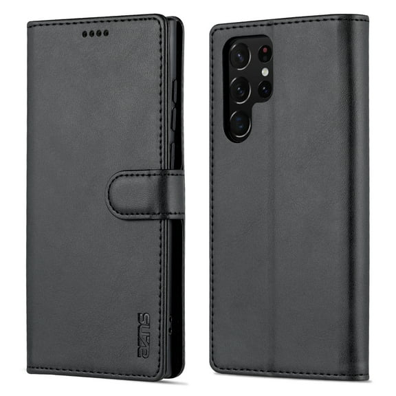 Allytech Compatible with Samsung Galaxy S23 Ultra 5G, Galaxy S23 Ultra Wallet Case, Flip Stand Magnetic Closure Anti-Scratch Protective Card Slots Case for Samsung S23 Ultra 5G, Black