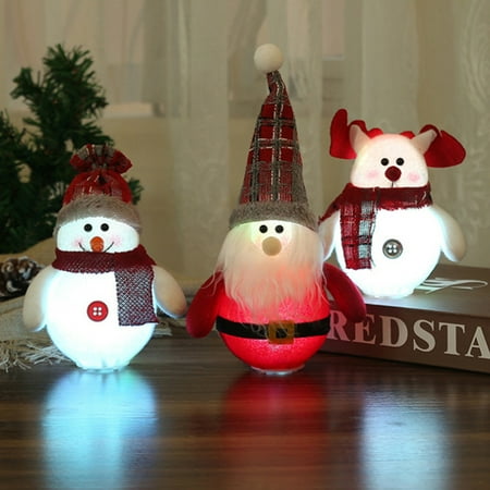 

Luminous Santa Claus Battery PoweRed Scene Layout Festival Prop Super Bright Adorable Xmas Tree Pendant Holiday Gifts Ch