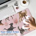 thumbnail image 4 of Long Mouse Pads for Desk,Dogs with Pioneer Flower Desk Mats on Top Of Desks, Desk Mouse Pad Extra Large with 3mm Non-Slip Base and Stitched Edge for Gaming,Office,Work,Home 35.4"x15.7", 4 of 6
