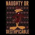thumbnail image 2 of Men's Looney Tunes Daffy Duck Naughty or Desthpicable  Sweatshirt, 2 of 4