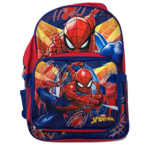 Marvel Spiderman Backpack with Detachable Lunch Box ( Red & Blue ...