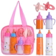 thumbnail image 5 of ZOUBAOQ 6 Pieces Magic Disappearing Milk and Juice Bottle with Pacifier,Pretend Play Feeding Toy Set with Pink Package,Baby Doll Dummy Baby Doll Feeding Set,Baby Dolls Accessories Gifts, 5 of 9
