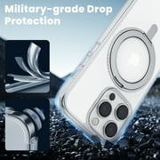 TOPVISION iPhone 14 Pro Case MagSafe Compatible, Acrylic Phone Case with 360° Magnetic Ring Stand